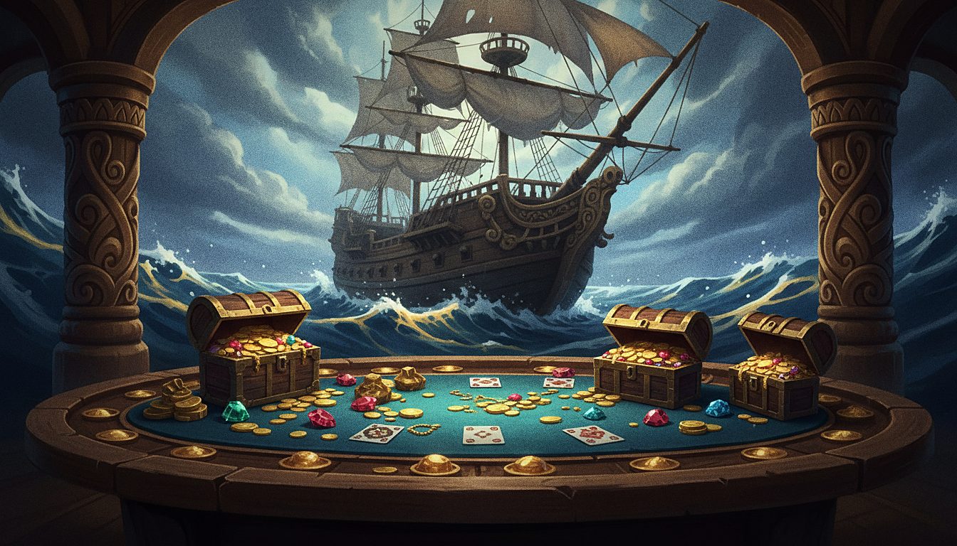 live dealer at a card table under studio lighting